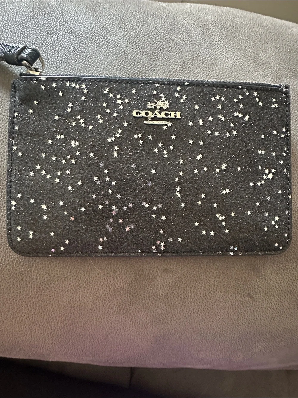 Coach Black Star Glitter Wristlet